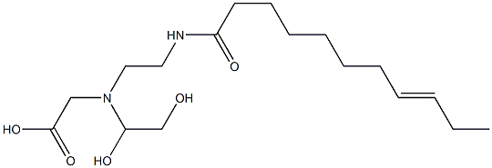 N-(1,2-Dihydroxyethyl)-N-[2-(8-undecenoylamino)ethyl]aminoacetic acid Struktur