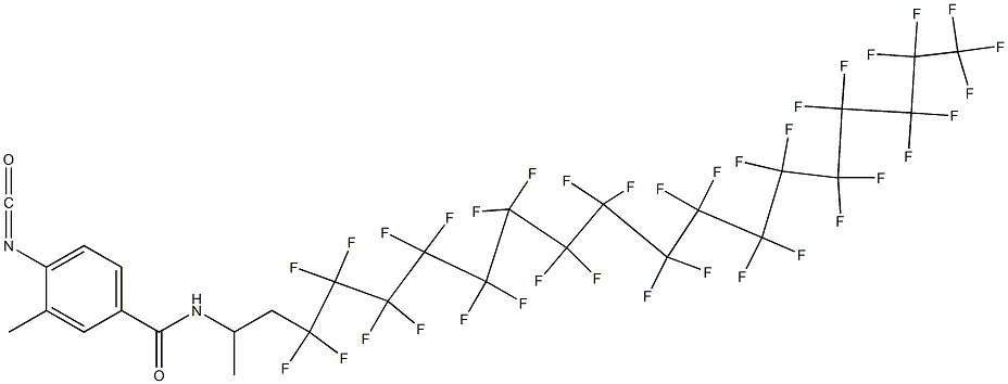 4-Isocyanato-3-methyl-N-[2-(pentatriacontafluoroheptadecyl)-1-methylethyl]benzamide Struktur