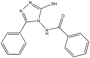 5-Phenyl-4-benzoylamino-4H-1,2,4-triazole-3-thiol Struktur