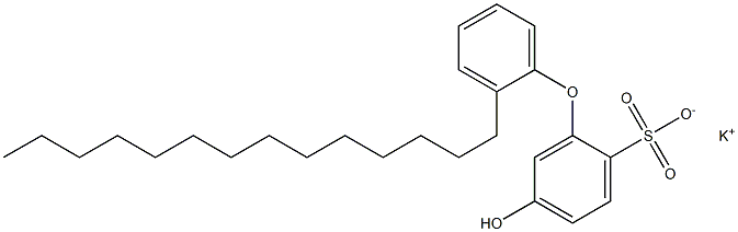 5-Hydroxy-2'-tetradecyl[oxybisbenzene]-2-sulfonic acid potassium salt Struktur