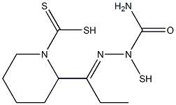 1-Piperidinecarbodithioic acid 2-thiosemicarbazonopropyl ester Struktur