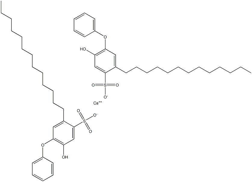 Bis(6-hydroxy-3-tridecyl[oxybisbenzene]-4-sulfonic acid)calcium salt Struktur