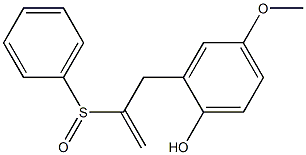 4-Methoxy-2-[2-(phenylsulfinyl)-2-propenyl]phenol Struktur