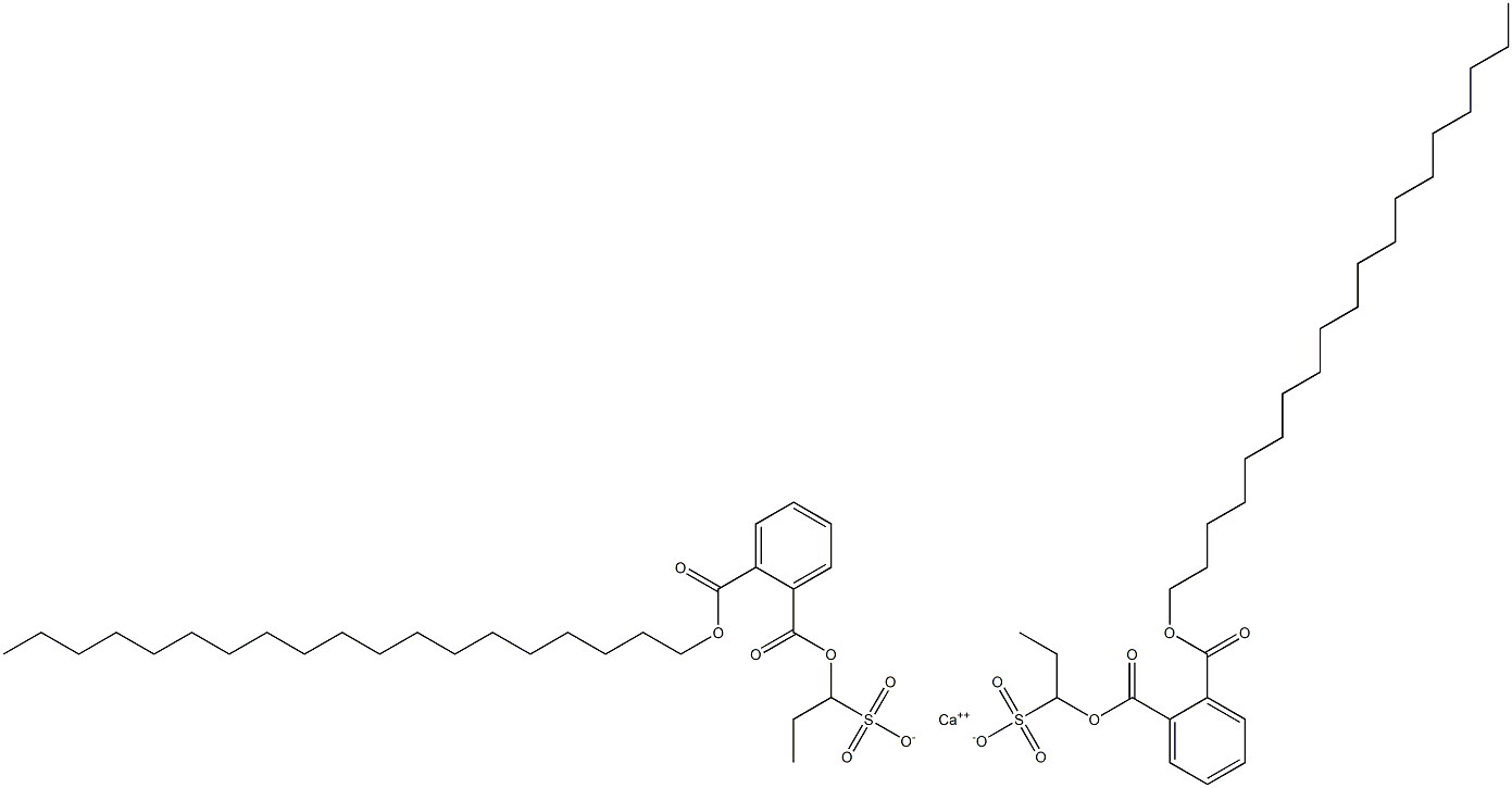 Bis[1-[(2-nonadecyloxycarbonylphenyl)carbonyloxy]propane-1-sulfonic acid]calcium salt Struktur