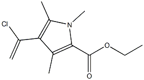 4-(1-Chlorovinyl)-1,3,5-trimethyl-1H-pyrrole-2-carboxylic acid ethyl ester Struktur