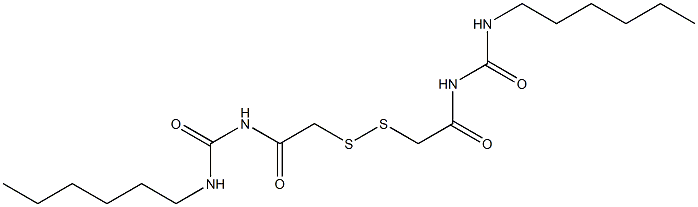 1,1'-(Dithiobismethylenebiscarbonyl)bis[3-hexylurea] Struktur