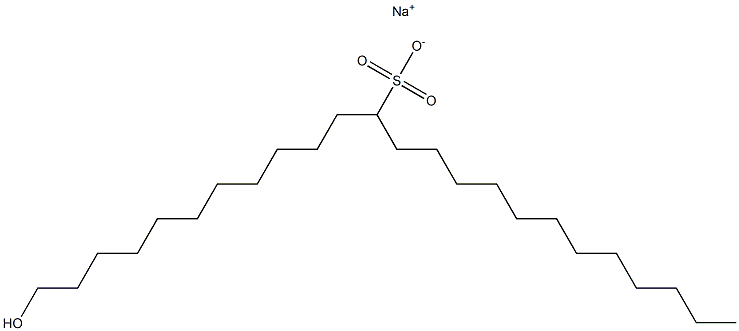 1-Hydroxytetracosane-12-sulfonic acid sodium salt Struktur