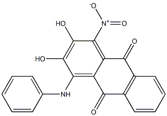 1-Anilino-2,3-dihydroxy-4-nitroanthraquinone Struktur