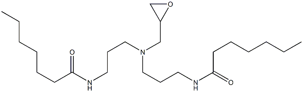 N,N'-[(Oxiran-2-ylmethylimino)bis(3,1-propanediyl)]bis(heptanamide) Struktur