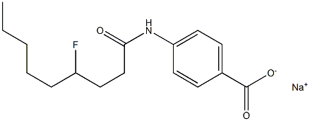 4-[(4-Fluorononanoyl)amino]benzenecarboxylic acid sodium salt Struktur