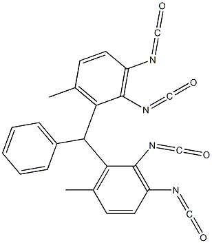 Bis(2,3-diisocyanato-6-methylphenyl)phenylmethane Struktur