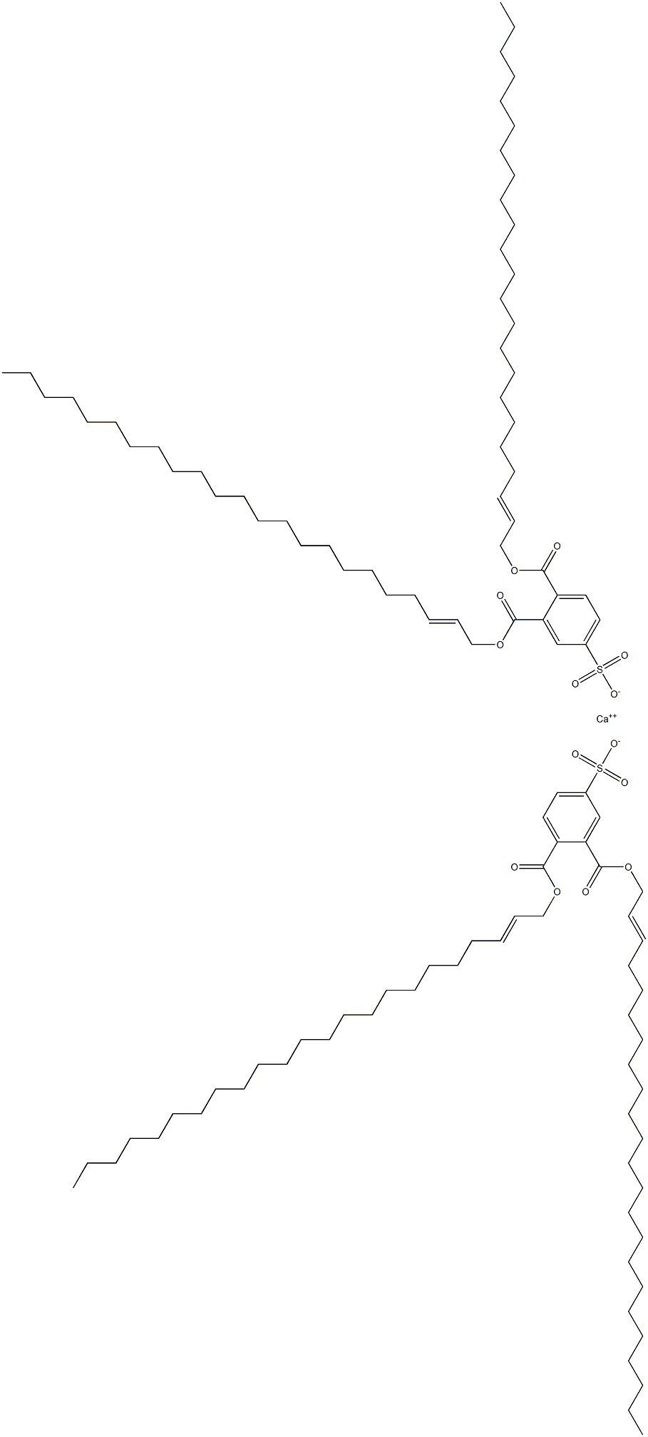 Bis[3,4-di(2-tricosenyloxycarbonyl)benzenesulfonic acid]calcium salt Struktur