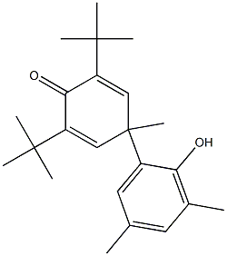 2,6-Di-tert-butyl-4-methyl-4-(2-hydroxy-3,5-dimethylphenyl)-2,5-cyclohexadien-1-one Struktur