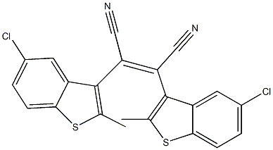 (Z)-2,3-Bis(5-chloro-2-methylbenzo[b]thiophen-3-yl)maleonitrile Struktur