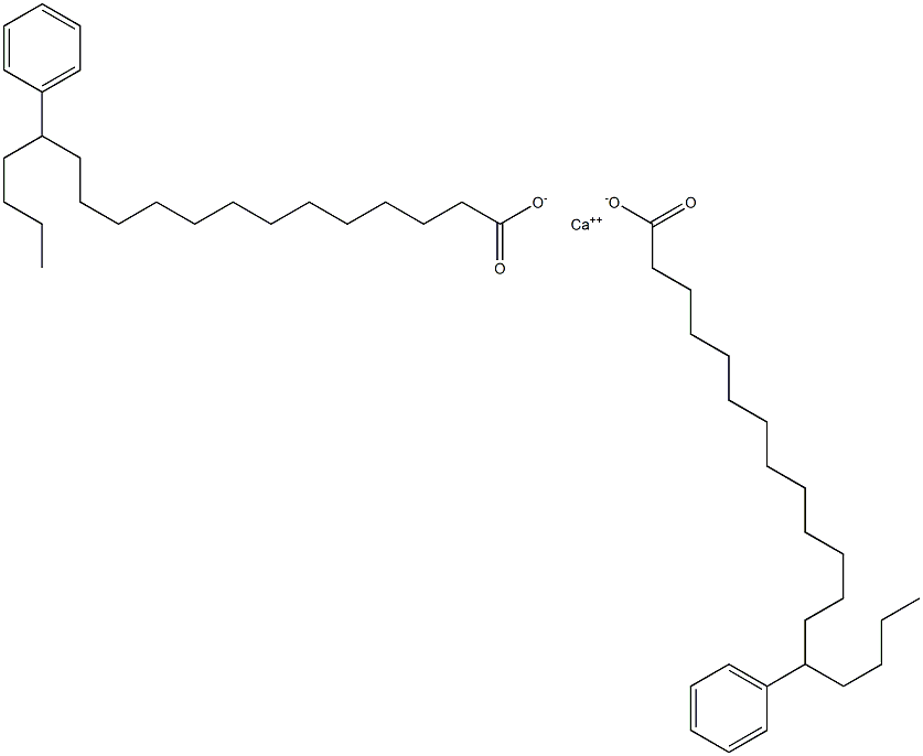 Bis(14-phenylstearic acid)calcium salt Struktur