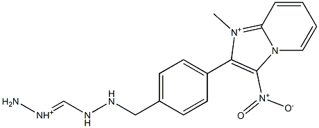 1-Methyl-3-nitro-2-[4-[2-(aminoiminiomethyl)hydrazinomethyl]phenyl]imidazo[1,2-a]pyridin-1-ium Struktur