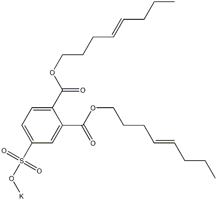 4-(Potassiosulfo)phthalic acid di(4-octenyl) ester Struktur