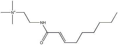 N,N,N-Trimethyl-2-(2-nonenoylamino)ethanaminium Struktur