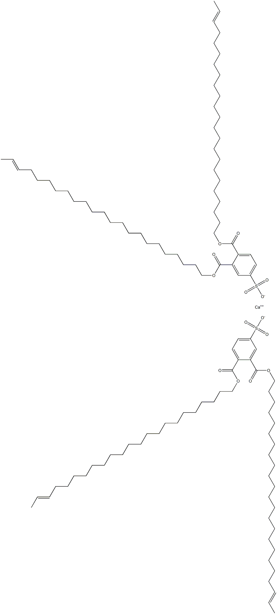 Bis[3,4-di(21-tricosenyloxycarbonyl)benzenesulfonic acid]calcium salt Struktur