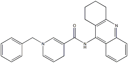 N-[(1,2,3,4-Tetrahydroacridin)-9-yl]-1,4-dihydro-1-benzylpyridine-3-carboxamide Struktur