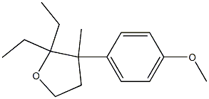 2,2-Diethyl-3-(4-methoxyphenyl)methyltetrahydrofuran Struktur