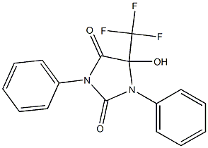 5-Hydroxy-5-(trifluoromethyl)-1,3-diphenyl-1H-imidazole-2,4(3H,5H)-dione Struktur