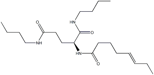 N2-(5-Octenoyl)-N1,N5-dibutylglutaminamide Struktur