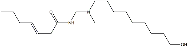 N-[[N-(9-Hydroxynonyl)-N-methylamino]methyl]-3-heptenamide Struktur