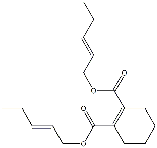 1-Cyclohexene-1,2-dicarboxylic acid bis(2-pentenyl) ester Struktur