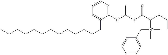 N,N-Dimethyl-N-benzyl-N-[1-[[1-(2-tridecylphenyloxy)ethyl]oxycarbonyl]butyl]aminium Struktur