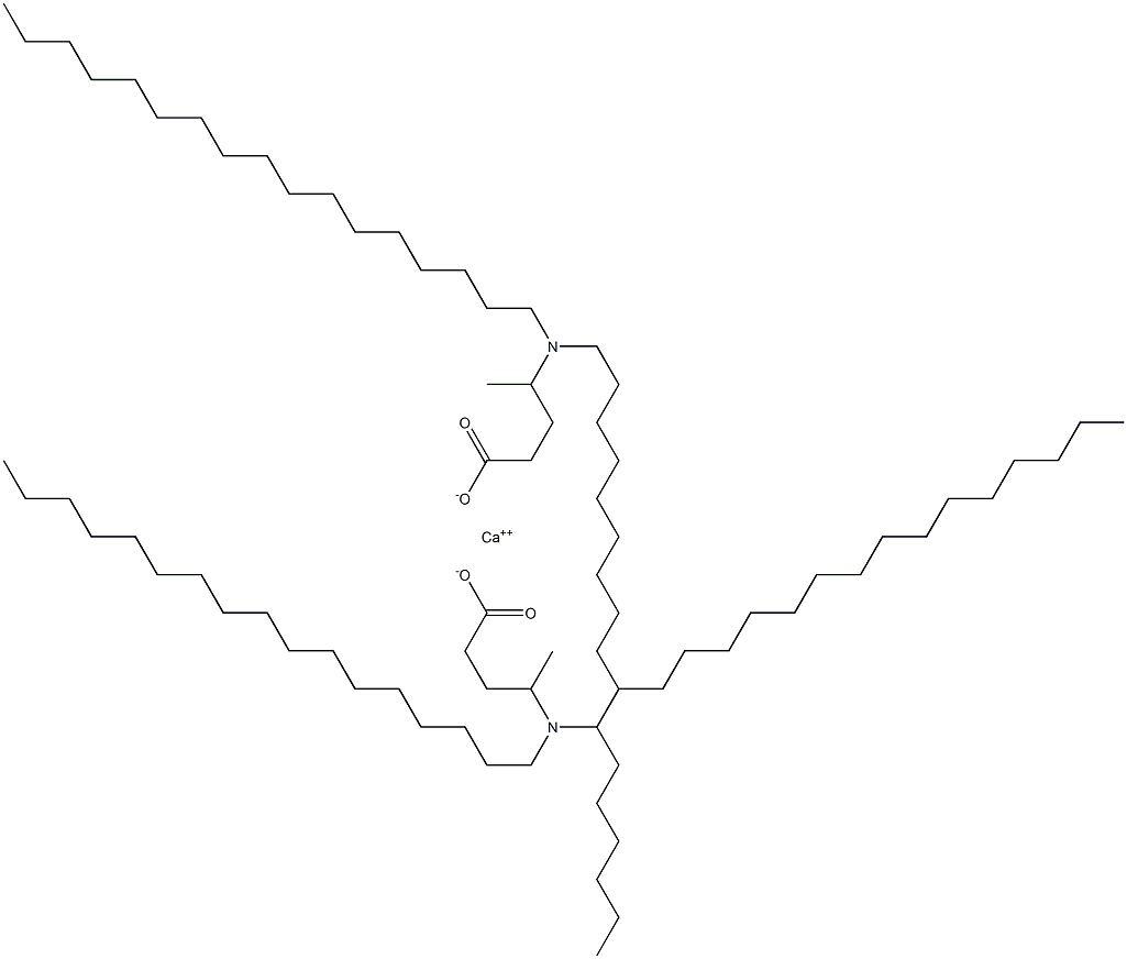 Bis[4-(diheptadecylamino)valeric acid]calcium salt Struktur