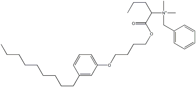 N,N-Dimethyl-N-benzyl-N-[1-[[4-(3-nonylphenyloxy)butyl]oxycarbonyl]butyl]aminium Struktur