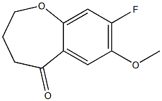 8-Fluoro-7-methoxy-3,4-dihydro-1-benzoxepin-5(2H)-one Struktur