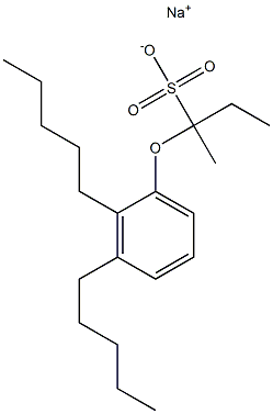 2-(2,3-Dipentylphenoxy)butane-2-sulfonic acid sodium salt Struktur