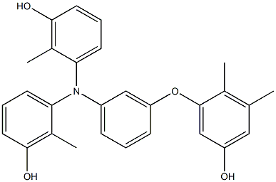 N,N-Bis(3-hydroxy-2-methylphenyl)-3-(5-hydroxy-2,3-dimethylphenoxy)benzenamine Struktur