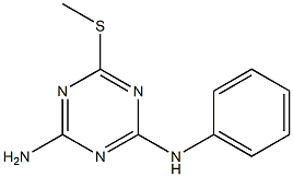 4-Amino-2-(phenylamino)-6-(methylthio)-1,3,5-triazine Struktur