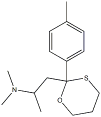 2-(4-Methylphenyl)-2-[2-(dimethylamino)propyl]-1,3-oxathiane Struktur