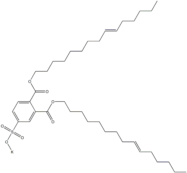 4-(Potassiosulfo)phthalic acid di(9-pentadecenyl) ester Struktur