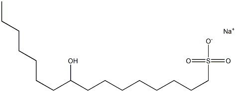 9-Hydroxyhexadecane-1-sulfonic acid sodium salt Struktur