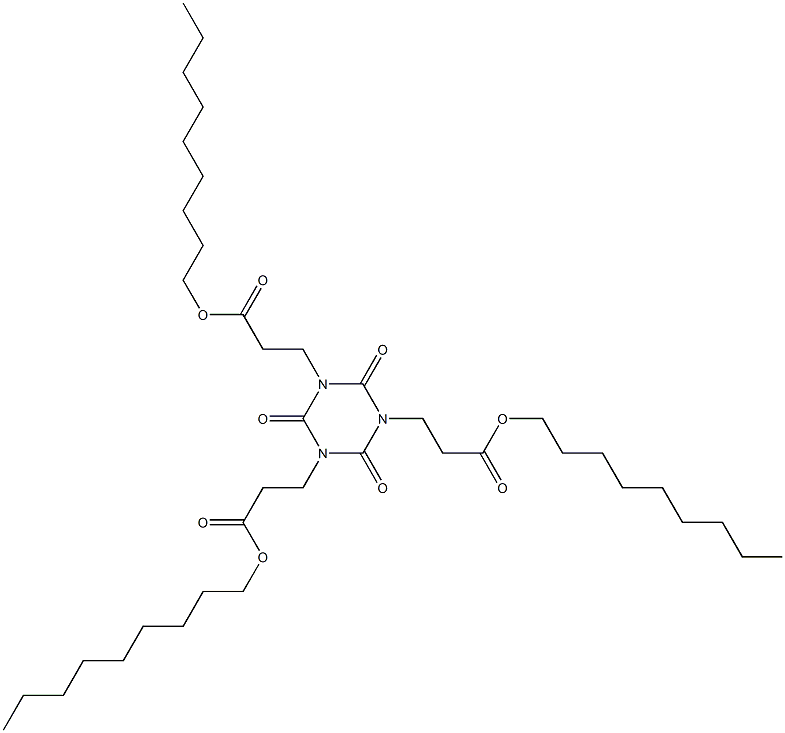 2,4,6-Trioxo-1,3,5-triazine-1,3,5(2H,4H,6H)-tripropionic acid trinonyl ester Struktur