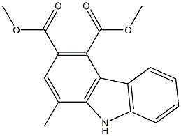 1-Methyl-9H-carbazole-3,4-dicarboxylic acid dimethyl ester Struktur