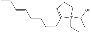 1-Ethyl-1-(1-hydroxyethyl)-2-(5-octenyl)-2-imidazoline-1-ium Struktur