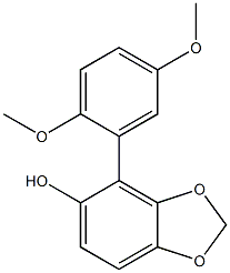 3,4-Methylenedioxy-2-(2,5-dimethoxyphenyl)phenol Struktur