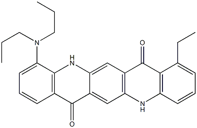 4-(Dipropylamino)-8-ethyl-5,12-dihydroquino[2,3-b]acridine-7,14-dione Struktur