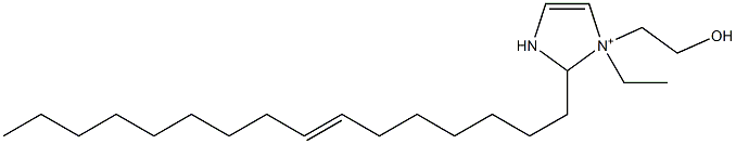 1-Ethyl-2-(7-hexadecenyl)-1-(2-hydroxyethyl)-4-imidazoline-1-ium Struktur