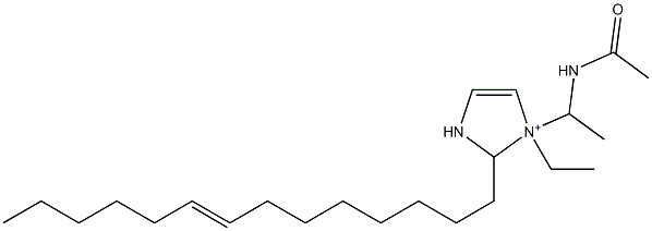 1-[1-(Acetylamino)ethyl]-1-ethyl-2-(8-tetradecenyl)-4-imidazoline-1-ium Struktur