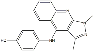 4-(4-Hydroxyanilino)-1,3-dimethyl-1H-pyrazolo[3,4-b]quinoline Struktur