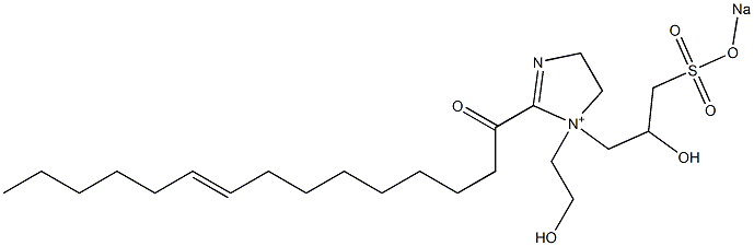 1-(2-Hydroxyethyl)-1-[2-hydroxy-3-(sodiooxysulfonyl)propyl]-2-(9-pentadecenoyl)-2-imidazoline-1-ium Struktur