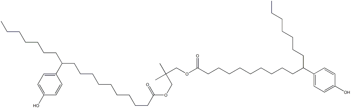 Bis[11-(4-hydroxyphenyl)stearic acid]2,2-dimethylpropane-1,3-diyl ester Struktur