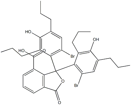 1,1-Bis(6-bromo-3-hydroxy-2,4-dipropylphenyl)-1,3-dihydro-3-oxoisobenzofuran-7-carboxylic acid Struktur